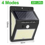 Goodland 228 144 LED Solar Light Outdoor Solar Lamp PIR Motion Sensor Solar Powered Sunlight Street Light for Garden Decoration