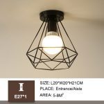 Iron aisle ceiling lights minimalist nordic vintage balcony,kitchen ceiling lamp foyer iron entrance small ceiling lights