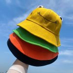 Chapeau de pêche en forme de grenouille pour femme, seau, à la mode, Parent-enfant, coréen, mignon, soleil, grands yeux