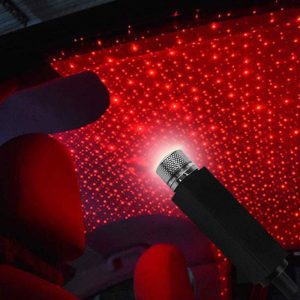 USB Universal Laser Projector Light MINI LED Star Effect Decorative Light 2 Colors DJ Disco Car Roof Interior Atmospheres Lights