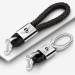 Leather Zinc Alloy Car Key Rings Keychain Key Chain For MINI Cooper R55 R56 R57 R58 R59 R60 F54 F55 F56 F57 F60 Car styling
