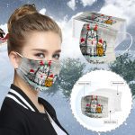 50PCS Adults Disposable Unisex Printed Christmas Masks 3-layer Masks 100pcs Mascara Facial Protectora Bandana mascarillas маски