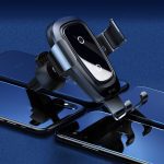 Baseus car phone holder 10w qi wireless charger for iPhone X Samsung S10 S9 S8 phone holder car phone power charger in air vent