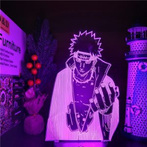 Naruto Douleur Akatsuki 3D LED Couleurs Changeantes Veilleuses Anime Lampe Naruto Bandai 3D Visuel Éclairage Pour Chambre À Coucher