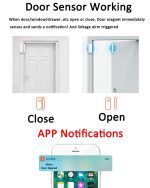 Sgooway Tuya Wifi Door Window Sensor Detector Alarm Smart life Compatible With Alexa Google Home
