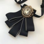 I-remiel – nœud papillon en cristal pour femmes, haut et chemisier, Style britannique, Art rétro, accessoires de col de chemise
