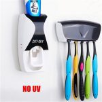 Distributeur automatique de dentifrice, stérilisateur à Double couche à énergie solaire UV, accessoires de salle de bains muraux