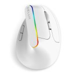 Delux M618C Wireless Mouse Ergonomic Vertical 6 Buttons Gaming Mouse RGB 1600 DPI Optical Mice With For PC Laptop