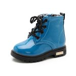 Chaussures de marque imperméables en simili-cuir pour filles et garçons,bottines de neige à la mode pour enfants, style bottes en caoutchouc Martin, nouveauté, hiver 2021,
