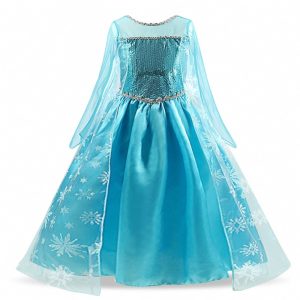 Robe de princesse des neiges pour les filles,vêtements de taille 4 à 10 ans, robes pour enfants, costume d'Halloween ou s'habiller pour le carnaval,