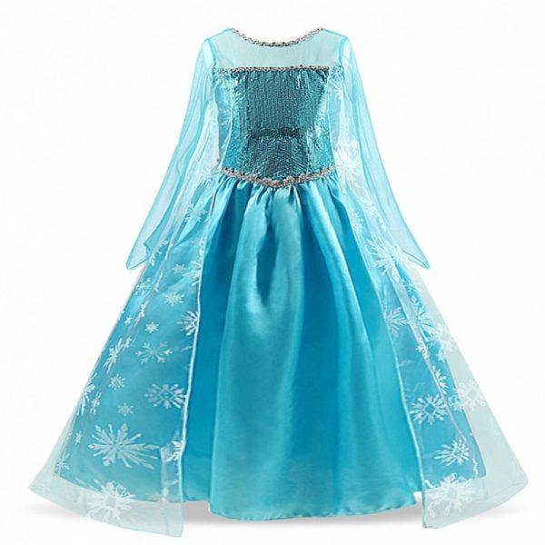 Robe de princesse des neiges pour les filles,vêtements de taille 4 à 10 ans, robes pour enfants, costume d'Halloween ou s'habiller pour le carnaval,