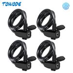 Towode – serrure à empreinte digitale en acier pour vélo, serrure de porte, tiroir USB, verrouillage rapide, mot de passe, étanche, 2/4/10 pièces
