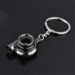 Mini Turbo Turbocharger Keychain Spinning Turbine Key Chain Ring Keyring Keyfob Car Keyring Car Interior Accessories