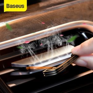 Baseus Car Air Freshener Metal Ceramic Fragrance For Auto Interior Accessories Mini Reuse Car Diffuser Magnetic Car Perfume