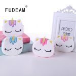 FUDEAM – porte-monnaie en peluche, licorne de dessin animé, pour femmes, mignon, ovale, fermeture éclair, pour enfants, porte-cartes, câble USB, porte-clé