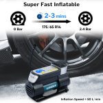 Tire Compressor Inflator Pump for Car Automotive Wheels Super Fast Tyre Air Inflation Auto 12v Heavy Duty Suv Autocompressor