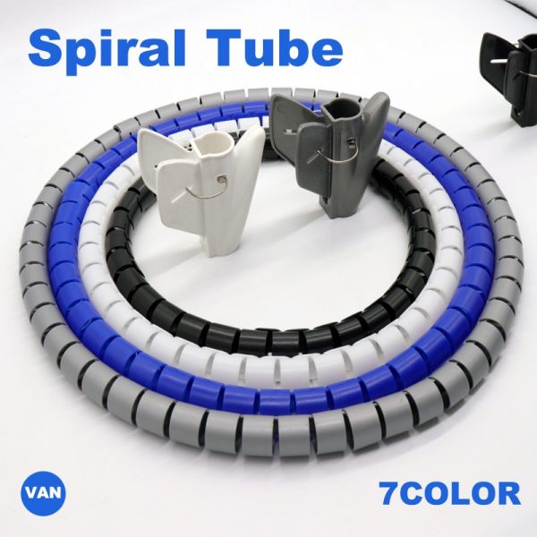 1M 3FT Cable Wire Wrap Organizer Spiral Tube Cable Winder Cord Protector Flexible Management Wire Storage Pipe