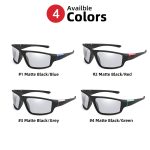 VIVIBEE – lunettes de soleil photochromiques pour homme et femme, accessoire de sport, noir mat, couleur changeante, polarisées, pour la conduite, 100%, 2021