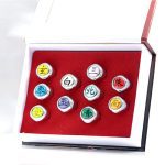 10 pièces/ensemble Dessin Animé Akatsuki Shippuuden Bijoux Cosplay Costume Anneaux Ninjas Mode Table Akatsuki Membermetal Bague Accessoire Ensemble