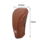 AUTO -Anti-slip Zipper Closure Car Gear Shift Knob Cover Black Auto parts Car stall anti-slip leather case Driving control cover