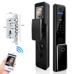 Serrure à empreinte digitale, déverrouillage numérique par empreinte digitale, déverrouillage par téléphone intelligent, clé à broche, déverrouillage de porte d'appartement