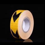 5cm*3m Car Safety Mark Warning Tape Reflective Strip Arrow Lattice Stickers For Bicycle Car Exterior Decoration Accessories