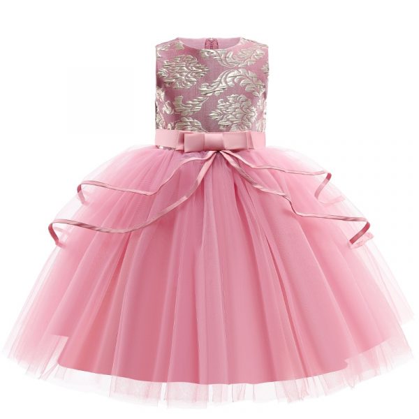 Robe de princesse brodée pour filles, tenue de fête d'anniversaire élégante, vêtements de noël pour bébés de 2 à 10 ans