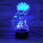 Lampe de chevet 3D, Figurine de Naruto, Anime Uzumaki, veilleuse multicolore pour enfants, lampe de Table, décoration de maison