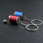 Creative car 6 Speed Gearbox Gear head Keychain Manual Transmission Lever Metal Key Ring Car Refitting Metal Pendant keychain