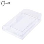 Coswall – boîte transparente étanche et anti-poussière de Type 146, pour prises murales à Double panneau de taille 146x86mm avec Installation interne