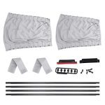 LEEPEE 2pcs/Set Auto Windows Curtain Aluminum Alloy Sun Visor Blinds Cover Car Curtain Side Window Sunshade Curtains