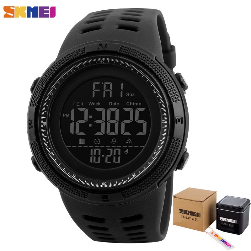 SKMEI Fashion Outdoor Sport Watch Men Multifunction Watches Alarm Clock  Chrono 5Bar Waterproof Digital Watch reloj hombre 1251 ✓ Meilleur prix au 