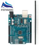 Carte de développement UNO R3 CH340 CH340G pour Arduino, avec tête à broche droite avec câble