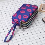 Sac de téléphone en toile imprimé à 3 couches pour femmes, portefeuille court à 3 couches avec fermeture éclair, porte-monnaie, cartes, porte-clés