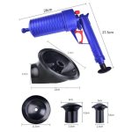 Pompe à Air pour salle de bain, pistolet de vidange de puissance à Air, prise de drague de toilettes, nettoyeur de vidange de salle de bains