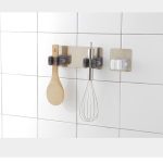 GUANYAO — Crochets adhésifs multi-usages, support mural de serpillières, organisateur pour balais et autres accessoires à manche, crochet de cintre pour cuisine, salle de bains