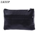 Homme Porte-Monnaie En Cuir Noir Simple Zipper Multi-fonction Téléphone Portable Porte-Monnaie De Mode homme Mini Portefeuille