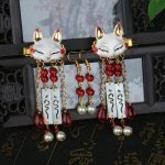 Épingle à cheveux dessin animé japonais pour femmes, coiffure, renard, Kawaii, accessoires Cosplay, vêtements pour filles