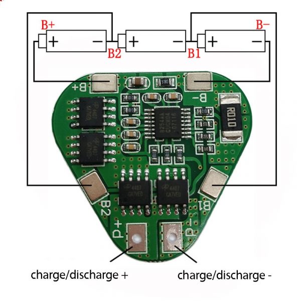Carte de protection de la batterie au lithium de 3S 12V 18650, protecteur de surcharge et sur-décharge 8A, 3 cellules Pack Li-ion BMS PCM PCB, 11,1 V; 12,6 V,