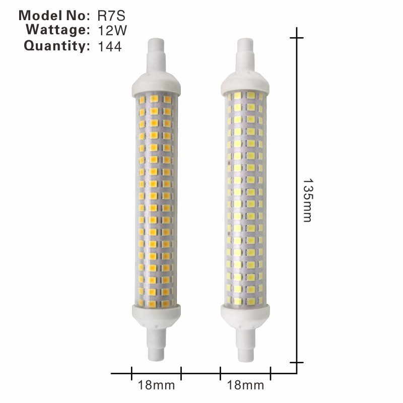 LATTUSO R7S LED Lamp 6W 9W 12W SMD 2835 78mm 118mm 135mm R7S LED Light Bulb AC220V Energy Saving Replace Halogen Light