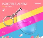 Self Defense Alarm 100dB Egg Shape Girl Women Security Protect Alert Personal Safety Scream Loud Keychain Emergency Alarm