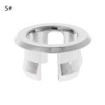 Bathroom Basin Sink Overflow Ring Six-foot Round Insert Chrome Hole Cover Cap