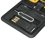 Etui de rangement universel noir 5 en 1, mallette kit pour carte Sim et Nano Sim