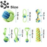 7 Pack Pet Dog Toys for Large Small Dogs Ball Toothbrush Interactive Dog Toys Christmas Products for Dogs Chew Toy Accessories