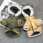 Pet Cats and Dogs Winter Warm Down Jacket Jacket Medium and Small Dog Chihuahua Hooded Clothes Lightweight Hoodie