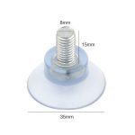 Ventouse à vis M6/M8 en caoutchouc, ventouse transparente crochets en plastique pour verre outil de stockage 5 pièces