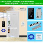 IP68 Waterproof Door Access Control System Biometrics RFID Keypad + Power Supply + 180KG Electric Magnetic Strike Locks for Home