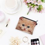 Porte-monnaie en cuir PU pour femmes, mignon, Animal imprimé, portefeuille pour filles, pochette pour monnaie, Mini sac d'argent