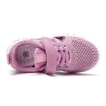 Enfants Maille Chaussures Décontractées Sneakers Fille D'été Pour Enfants Chaussures De Sport Enfants Chaussures Pour fille Chaussures Lumineuses Mignon Rose Chaussures Plates Automne