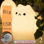 Cute LED Night Light Silicone Touch Sensor 7 Colors Cat Night Lamp Kids Baby Bedroom Desktop Decor Ornaments Battery/USB Charge